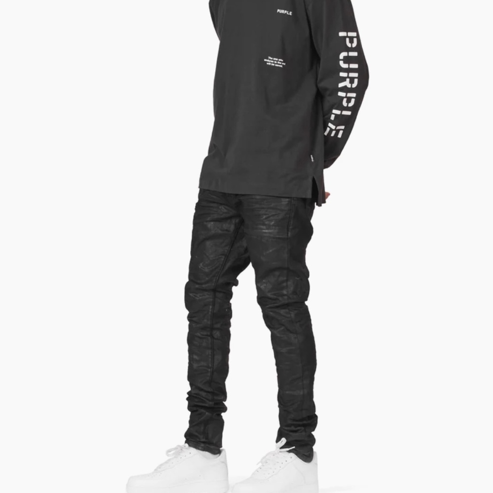 Purple Label Blackest Wax Jeans P001
